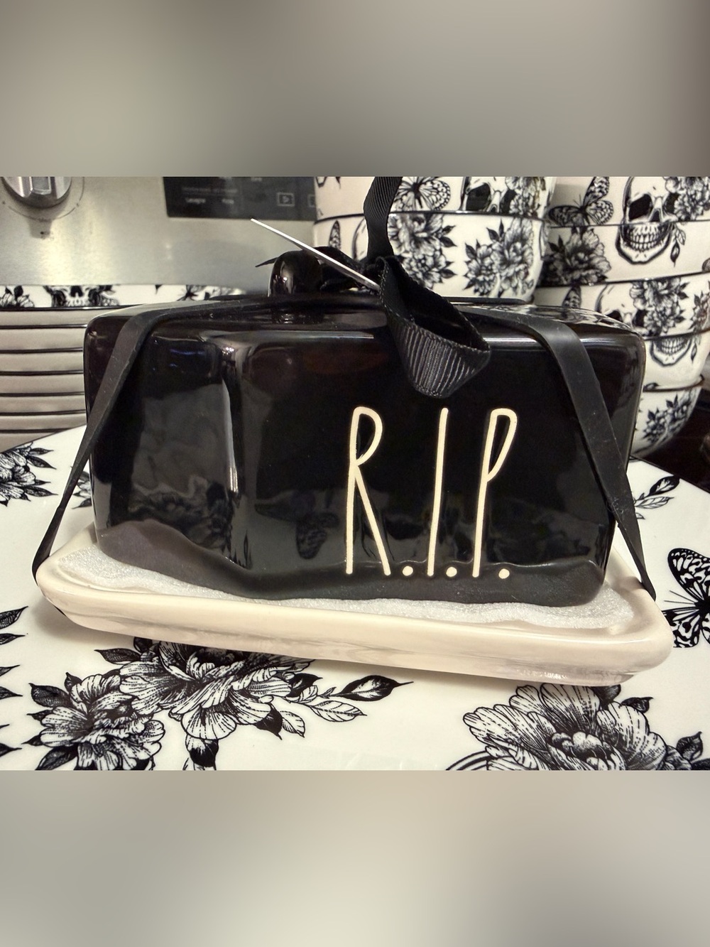 Rae Dunn R.I.P. Ceramic Butter Dish